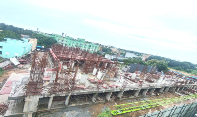 DRA Astra construction update on 24-11-2025 showing Top View in Madhavaram, Chennai.
